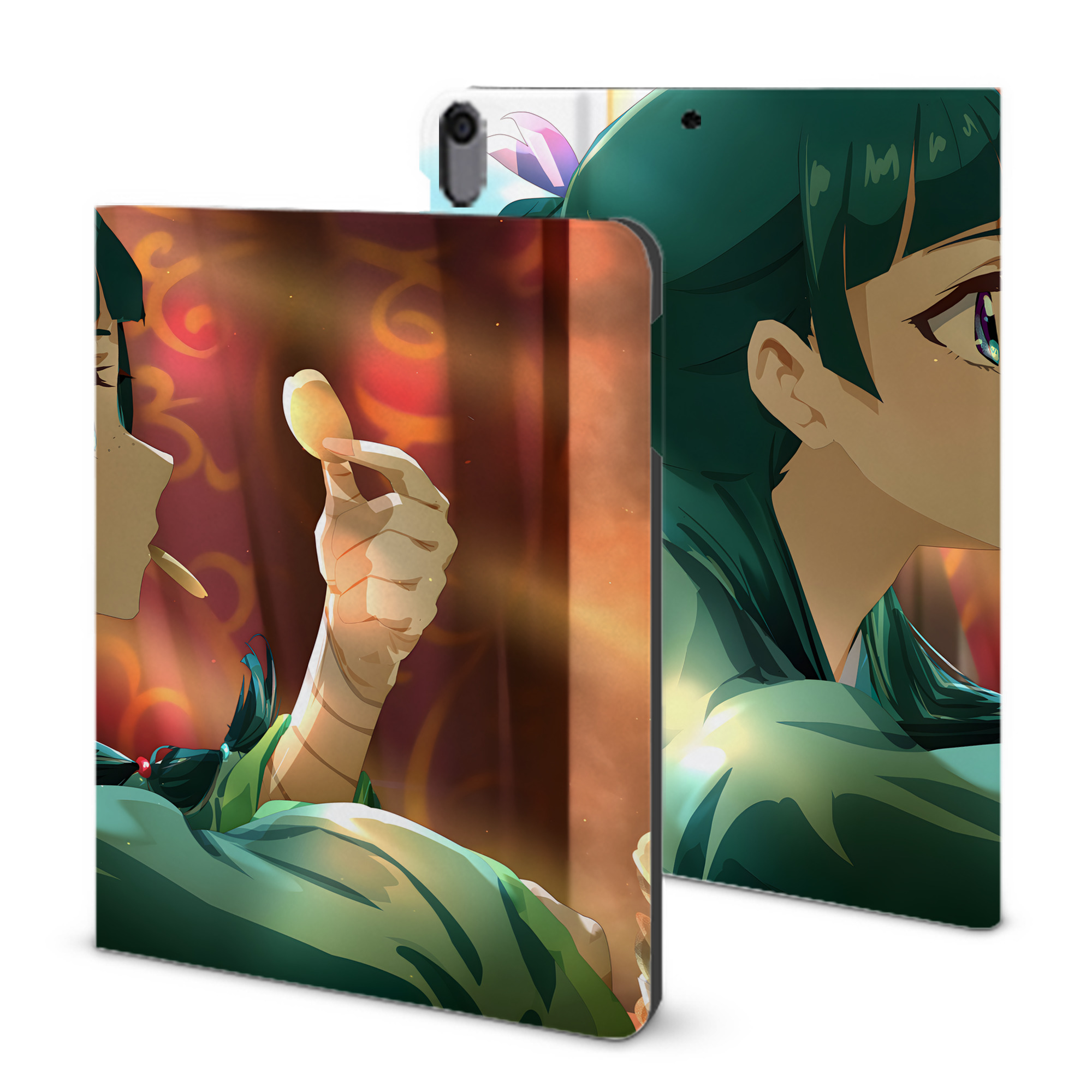 （画像用） 薬屋のひとりごと The Apothecary Diaries IPad ケース ブック型 PUレザー TPU 耐衝撃 軽量 薄型 ペン収納なし 全面保護 IPad 各モデル対応